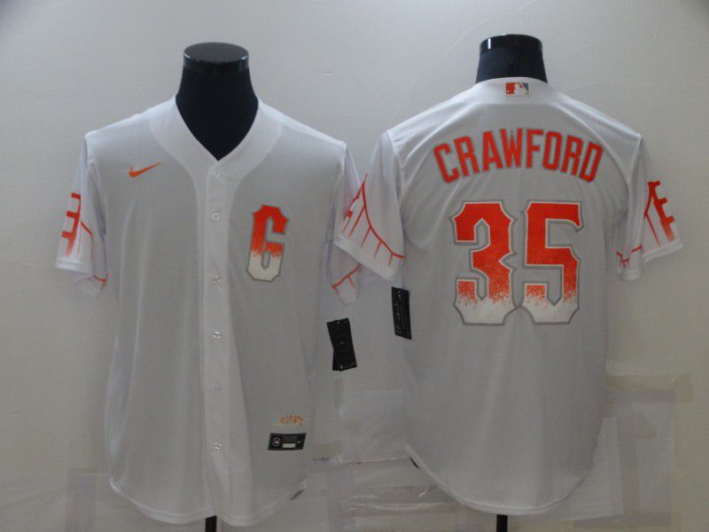 Men San Francisco Giants #35 Crawford City Edition White Game Nike 2021 MLB Jersey->san francisco giants->MLB Jersey